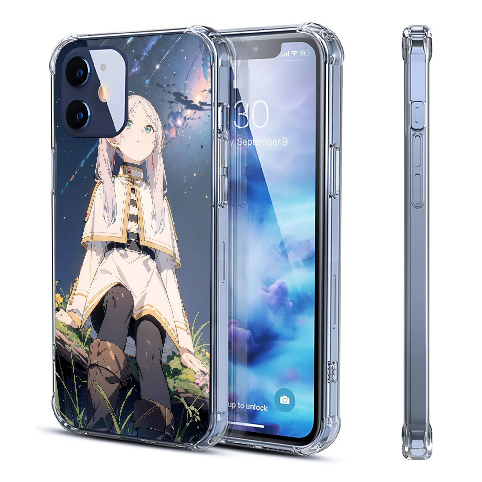 （画像用） 葬送のフリーレン Frieren 【iPhone 12シリーズ対応】透明スマホケース（クリアソフトケース）